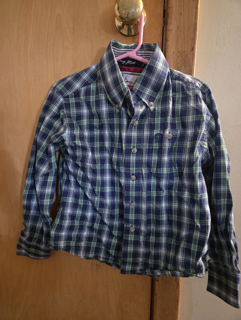 Wrangler George Strait Boys Western Plaid Shirt